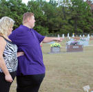 James visits the cemetery where his father and sister are buried. Losing them was devastating for James and his mother. He can't bear the thought of dying and leaving his mother completely alone.