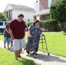 Each day during her walks, Olivia pushes herself to go a little farther.
