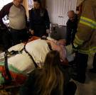 Removing Penny from her home requires help from the local medical response team.