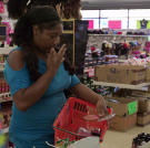 Brittoni taste test makeup before purchasing a product.