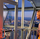 Kody prepares to do the Sky Jump from the Stratosphere Hotel in Las Vegas.