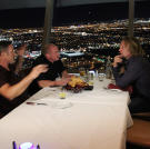 Brett, Sean and Kody have dinner at the Top of the World restaurant at the Stratosphere.