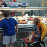 Family's first grocery trip. Will loves trying new food, so he had a grand ol' time. |