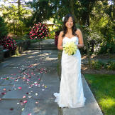 Jenny in her wedding dress.