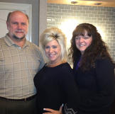 Contest winner Rosemary Bailey and her husband with Theresa.