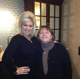 Theresa and contest winner Claudia Freeman.