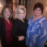Winner Sharon Zak (right) and her lucky friend got to meet Theresa Caputo.
