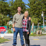 Newlyweds Jared and Chelsey at home in Myrtle Manor.