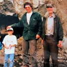 Three generations of Schnabels at Big Nugget: Parker, brother Payson, father Roger and Grandpa John in front of a hard-rock tunnel dug by early miners around 1903.