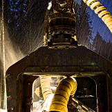 A Ponsse harvester head in the Siberian snow.