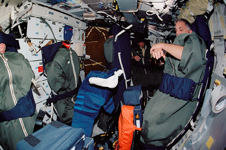 Astronauts see things in their sleep.