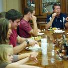 Ben joins the Duggar family for a meal.