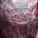 After: Tattoo artist Jeremy Swan gave Mark a massive cover-up on his back to replace his old tattoo.