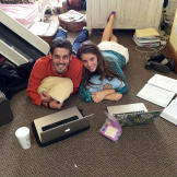 Derick and Jill pose while enjoying some downtime.