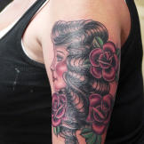 After: Tattoo artist Lisa Del Toro gave Amanda a fresh tattoo to cover-up her unwanted ink.