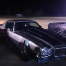This classic waits for its turn on race night in Oklahoma.