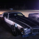 This classic waits for its turn on race night in Oklahoma.