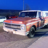 Don't be fooled by the looks of Sean Whitley's (a.k.a. Farmtruck) 1970 Chevy long bed truck.