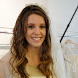 Jill models a beautiful veil.