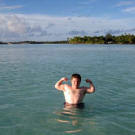 Bill and Jen always know how to have a good time, whether it's at home, or away. They spent their honeymoon in Bora Bora, where Bill enjoyed flexing his muscles in the Pacific Ocean.