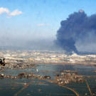For people living in areas susceptible to tsunami activity, even the slightest ability to predict and prepare for these events is crucial. A 9.0-magnitude undersea earthquake caused a tsunami that struck northeastern Japan on March 11, 2011. This photo, taken aboard an SH-60B helicopter from Naval Air Facility Atsugi, shows just some of the devastation the day after the earthquake.
