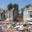 A hurricane's low-pressure center of relative calm is called the eye. The area surrounding the eye is called the eye wall, where the storm's most violent and