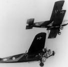 A closer view of the Fokker getting refueled by the Douglas C-1.