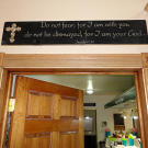 Uplifting words around the house remind the Duggars of their most cherished values.