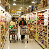 Joyce House (left) and a friend shop together.