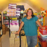 Amanda poses with her goods.