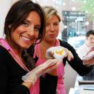 Two sweet sisters show off their fondant skills.