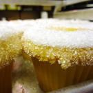 Delicious sugar-coated holiday cupcakes.