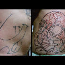 Kris's tattoo became a sugar skull.