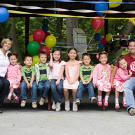 Everyone in a picture for the sextuplets 5th birthday party!