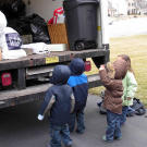 The kids look into the moving truck before the Gosselins relocate to their new (larger) house!