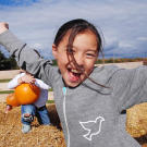 Mady hogs the limelight during a trip to get pumpkins for Halloween.