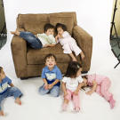 The Sextuplets playing on the set, they were so young!