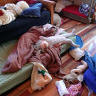 Callie Anna Bates dozes in the morning.