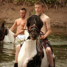 Old world traditions live on in the modern gypsy community. These boys are great riders.