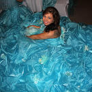 Eden's gown is a sight to behold.