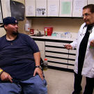 Donald visits his doctor frequently for post-surgery check-ups.