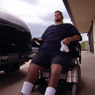 Even though he still relies on his chair, Donald is much more active than before the gastric bypass surgery.