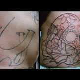 Kris's tattoo became a sugar skull.