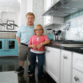 Bill and Jen in their new kitchen!