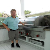 Bill and the Grill, which has also been customized so he can easily use it.
