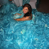 Eden's gown is a sight to behold.