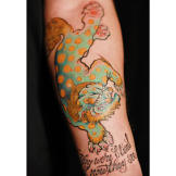 Jason's finished tattoo.