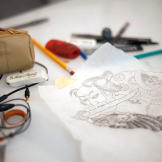 Shop sketches and materials.