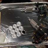 Tattoo guns, ink, and other supplies