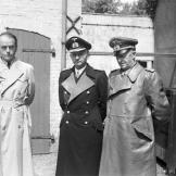 A trio of very high-ranking Nazis - Albert Speer, Karl Doenitz and Alfred Jodl - after their arrest by the British Army. Speer and Doenitz would serve time in prison and then be released but Jodl was hanged in Nuremberg in October 1946.